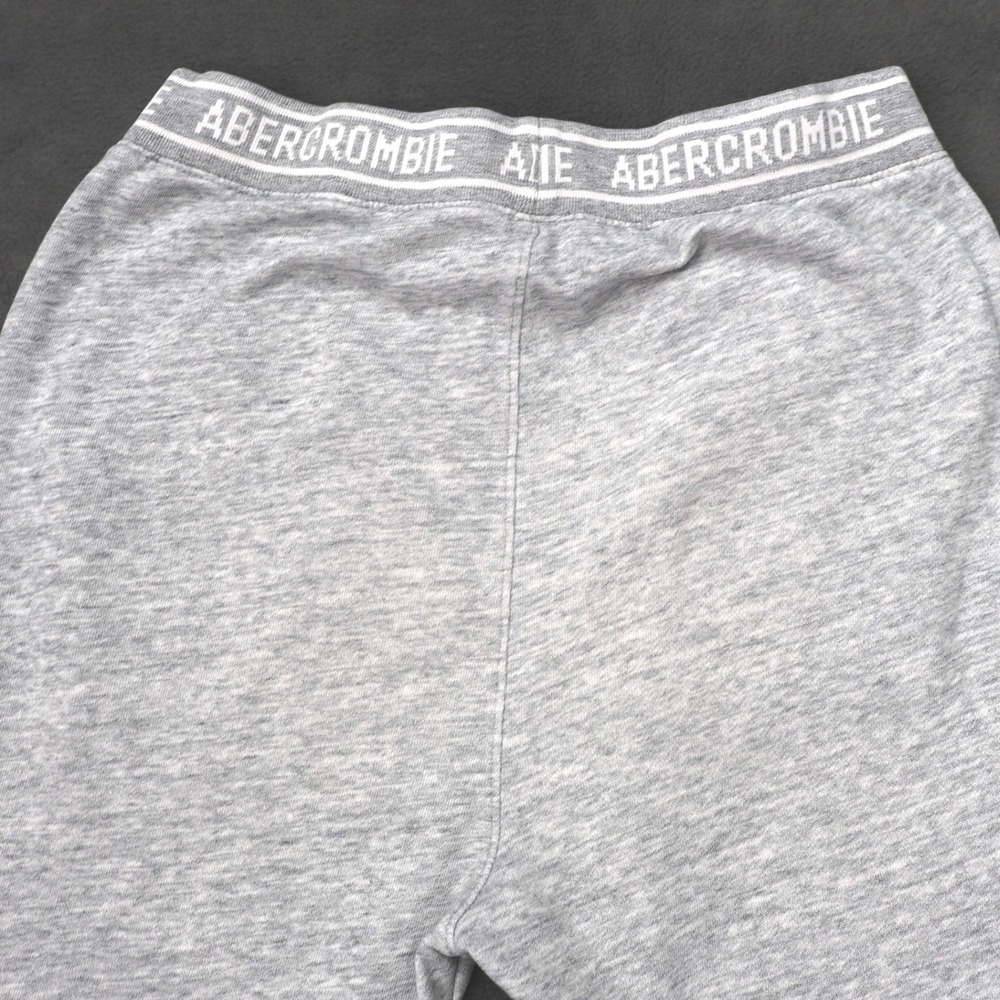 Abercrombie Kids Jogger Pants Kids 15/16 Grey Logo Waistband Fleece Sweatpants - Picture 5 of 11
